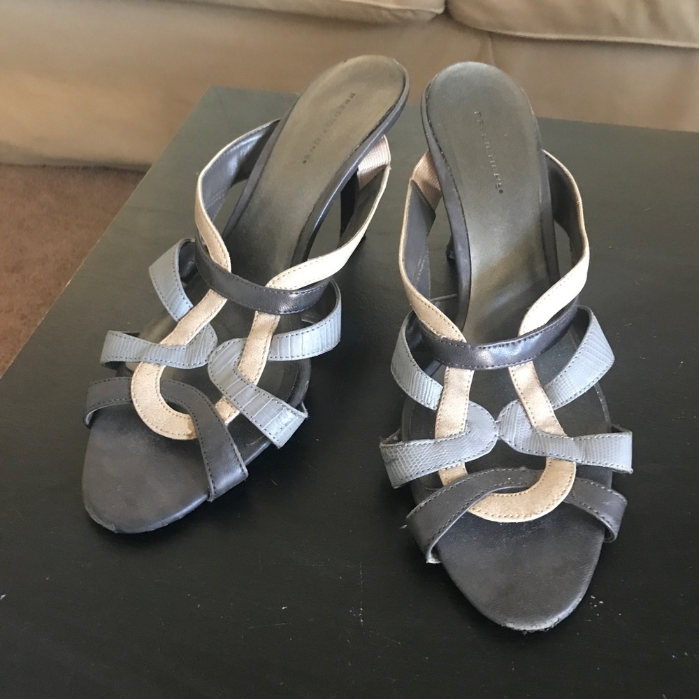Gray Heeled Sandal